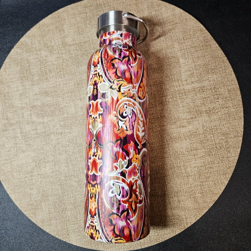 New GWP Sports Stainless Steel Reusable 20 oz Magenta Orchid Water Bottle
